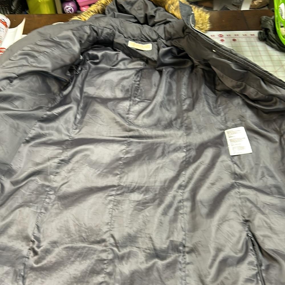 Michael Kors long puffer coat women’s S. Dark grey. New zipper - Picture 5 of 7